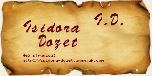Isidora Dozet vizit kartica